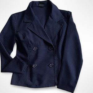 VINTAGE / Y2K "MY MM MICHELLE" Pinstripe Double-Breasted Blazer Women’s Medium